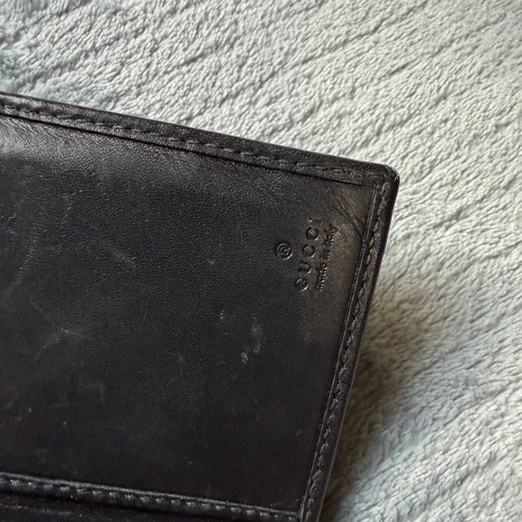 Gucci Carbon Fiber Long Wallet Black Checkbook Style w/ original dust bag & box - Picture 6 of 15